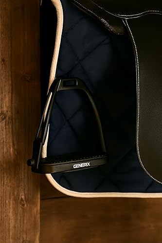 horse riding safety stirrups-anti-slip equestrian stirrups for english saddle-durable lightweight metal with black accents-comfortable foot support for adult riders💥2 free safety accents💥