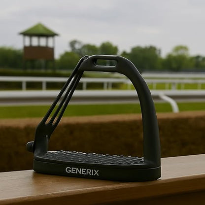 Horse Riding Safety Stirrups-Anti-Slip Equestrian Stirrups for English Saddle-Durable Lightweight Metal with Black Accents-Comfortable Foot Support for Adult Riders💥2 FREE SAFETY ACCENTS💥