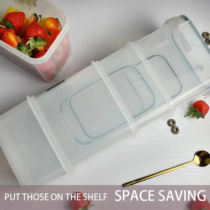 Airtight Food Storage Containers with Lids – BPA-Free Plastic Pantry Organizer Set – Stackable Kitchen Storage Bins for Cereal, Flour, Sugar, Rice, Pasta, Snacks & Dry Food Organization