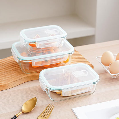 Glass Food Storage Containers with Lids – Airtight & BPA-Free – Stackable Meal Prep Containers – Oven, Microwave, Freezer & Dishwasher Safe