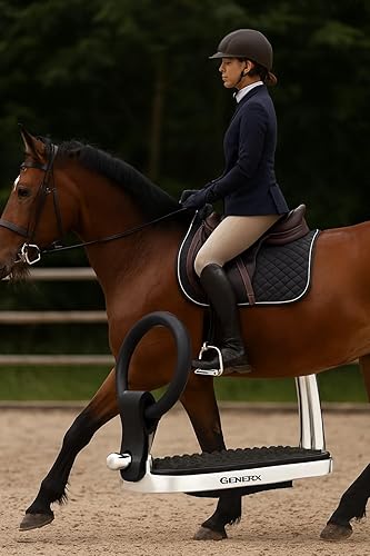 Horse Riding Safety Stirrups-Anti-Slip Equestrian Stirrups for English Saddle-Durable Lightweight Metal with Black Accents-Comfortable Foot Support for Adult Riders💥2 FREE SAFETY ACCENTS💥