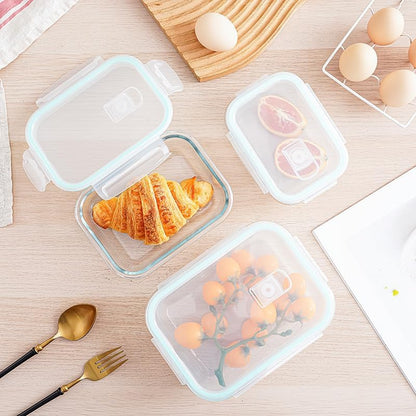 Glass Food Storage Containers with Lids – Airtight & BPA-Free – Stackable Meal Prep Containers – Oven, Microwave, Freezer & Dishwasher Safe