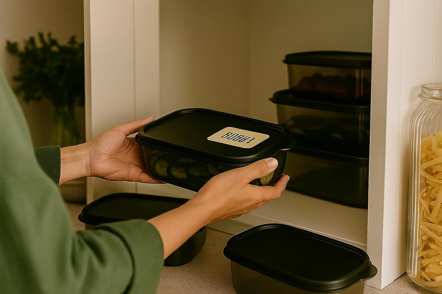 generix food storage containers with lids – 9-piece bpa-free plastic set (3×300ml, 3×600ml, 3×1100ml) – airtight & leakproof – microwave, freezer & dishwasher safe – meal prep containers