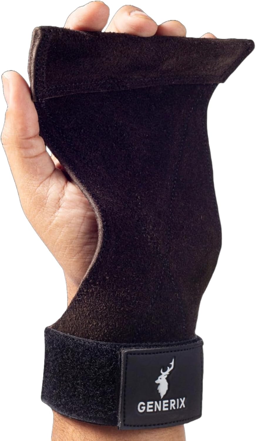 leather weightlifting wrist straps – dual-layer cowhide, heavy duty support for deadlifts & pulls – black gym wrist support straps