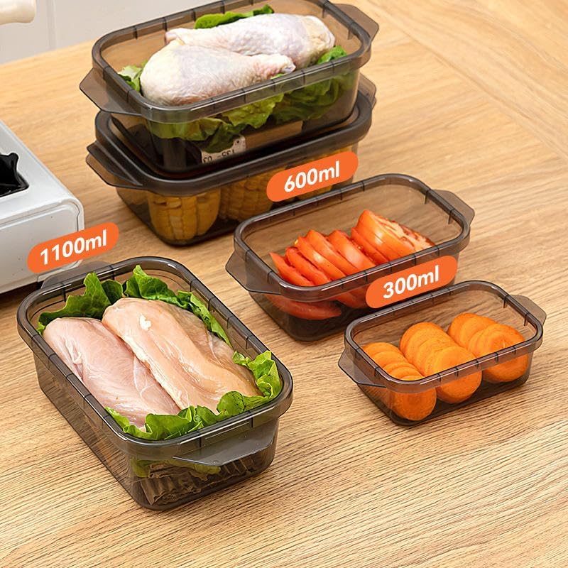 generix food storage containers with lids – 9-piece bpa-free plastic set (3×300ml, 3×600ml, 3×1100ml) – airtight & leakproof – microwave, freezer & dishwasher safe – meal prep containers